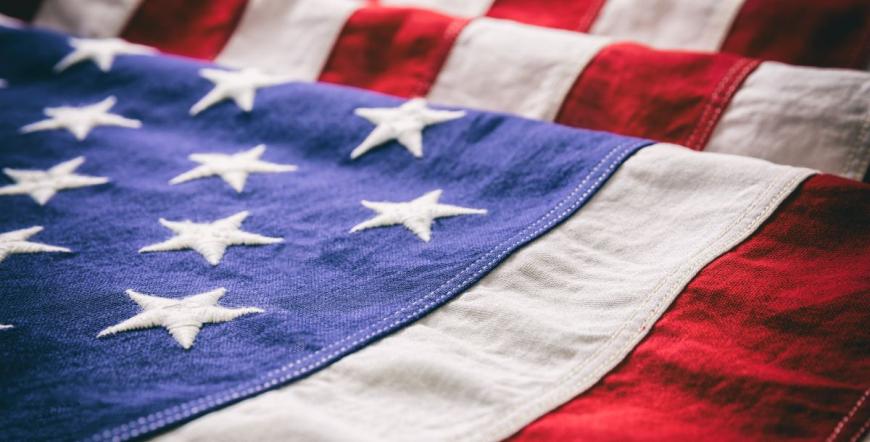U.S. flag honoring veterans and other military personnel